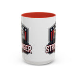 Stronger Eagle Accent Coffee Mug — Patriotic American Flag Beverage Mug (15oz)