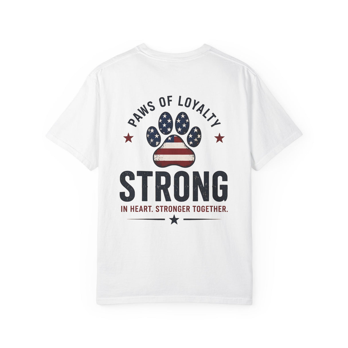 Paws of Loyalty American Flag Paw Print. Patriotic Strong