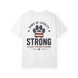Paws of Loyalty American Flag Paw Print. Patriotic Strong