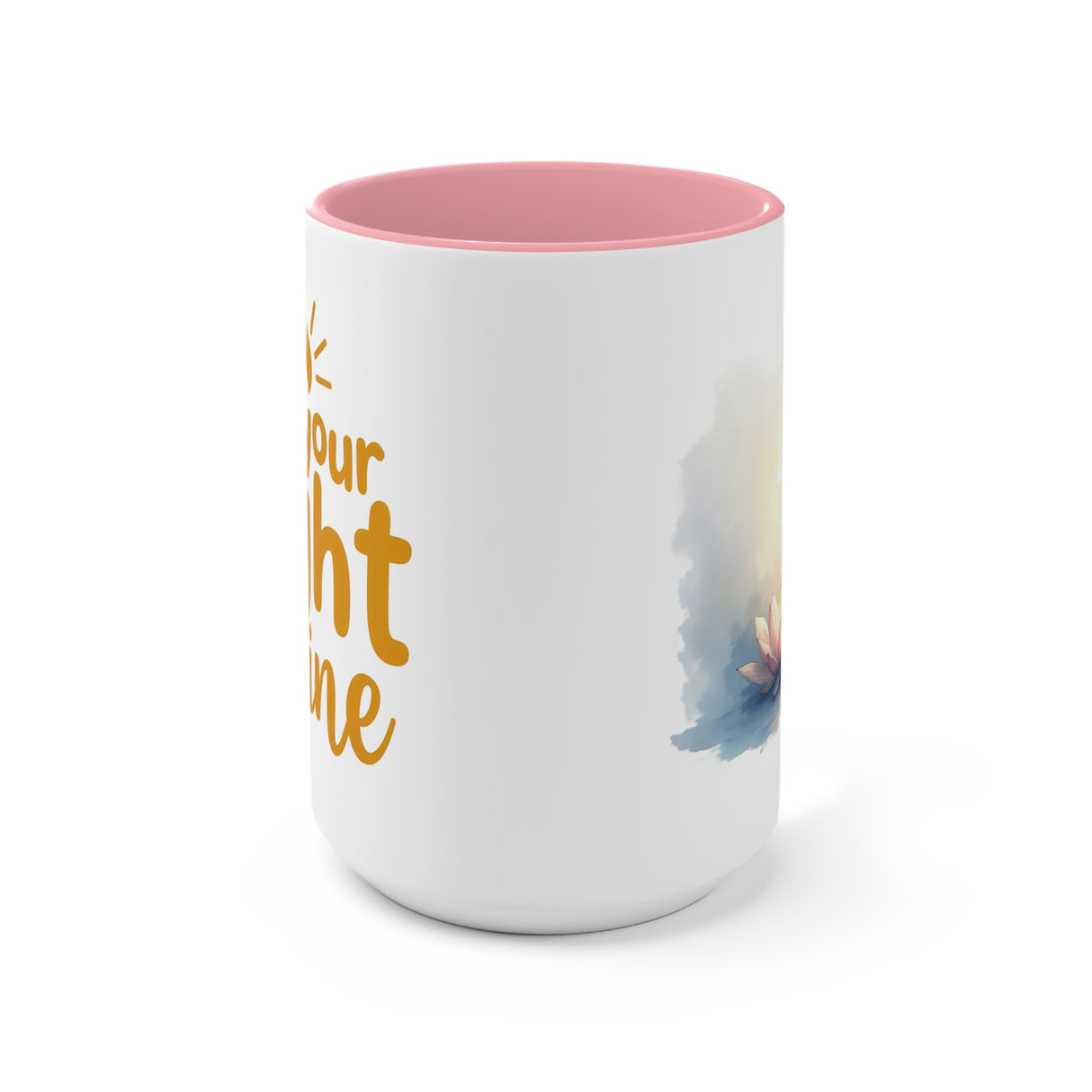Let Your Light Shine Accent Mug — Inspirational Religious Coffee Cup