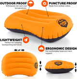 Camping Pillow - Backpacking Pillow - Camp Pillows - Multiple Colors - Compressible Inflatable Pillow, Beach Pillow, Ergonomic Neck Air Pillow & Lumbar Pillow - Use as a Beach Pillow or Hammock Pillow