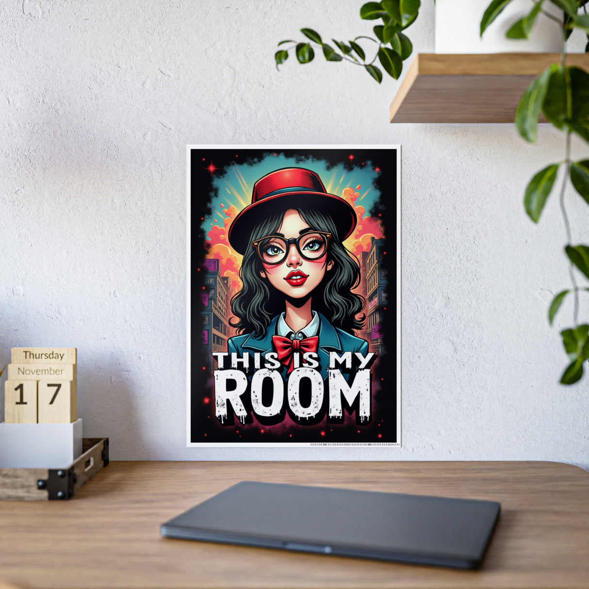This Is My Room Poster — Retro Girl Gloss Wall Art