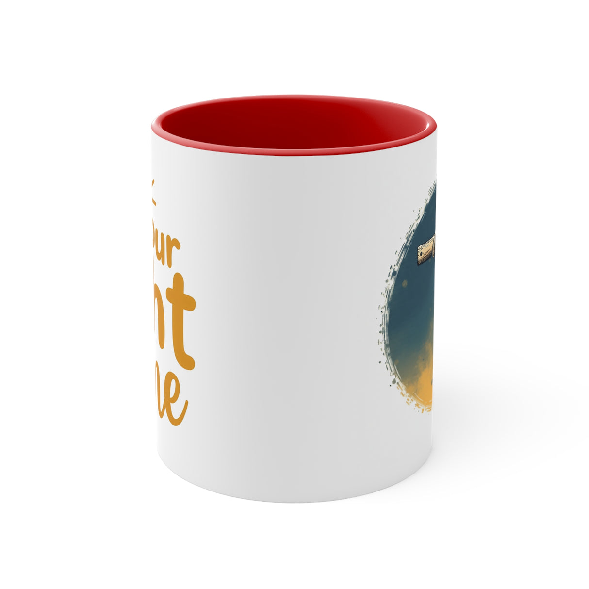 Beautiful Double message, Same Cup: Cross. Let Your Light Shine. Accent Mugs