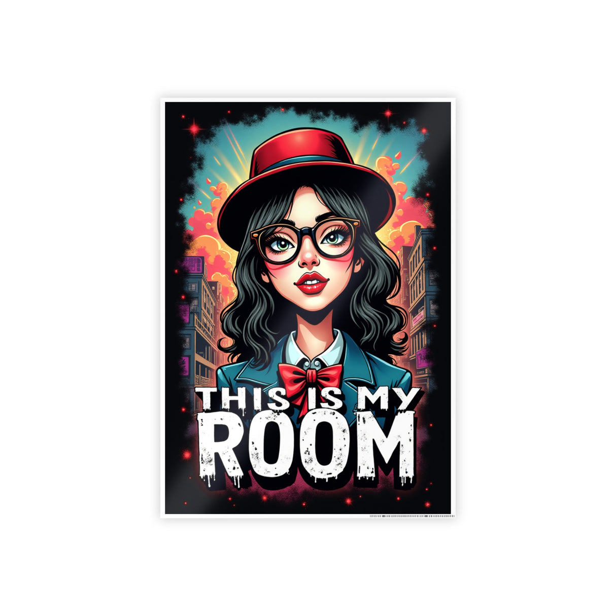This Is My Room Poster — Retro Girl Gloss Wall Art