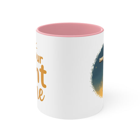 Beautiful Double message, Same Cup: Cross. Let Your Light Shine. Accent Mugs