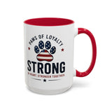 Patriotic 'Paws of Loyalty — Strong' Coffee Mug (15oz)