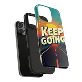 Keep Going Retro. Tough Phone Cases