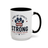 Patriotic 'Paws of Loyalty — Strong' Coffee Mug (15oz)