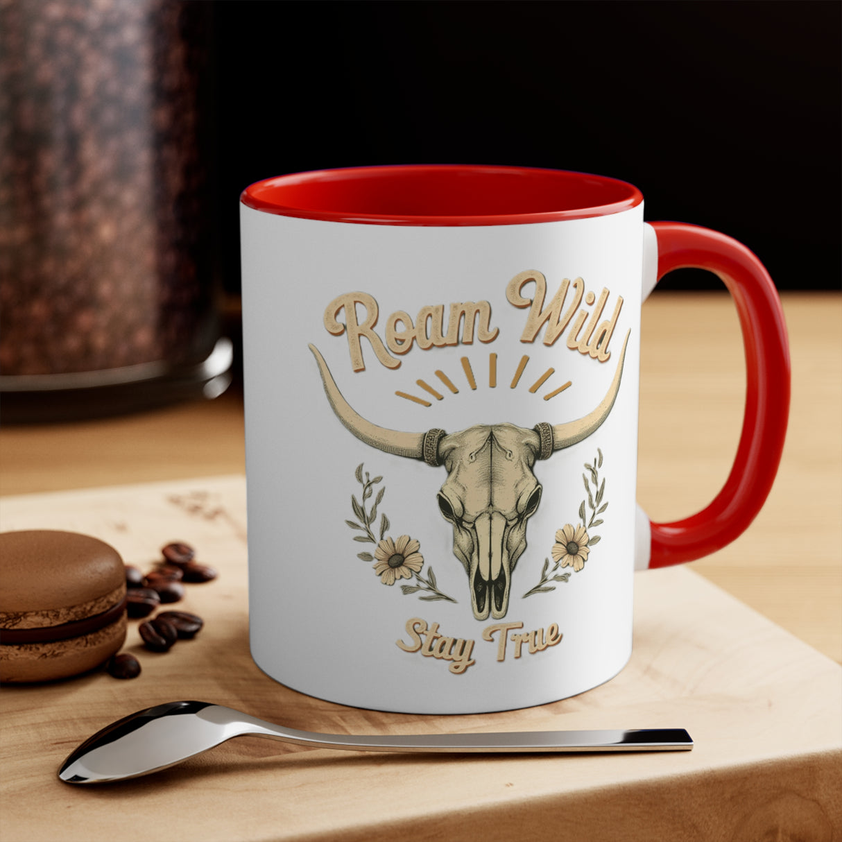 Roam Wild. Stay True. Accent Mugs
