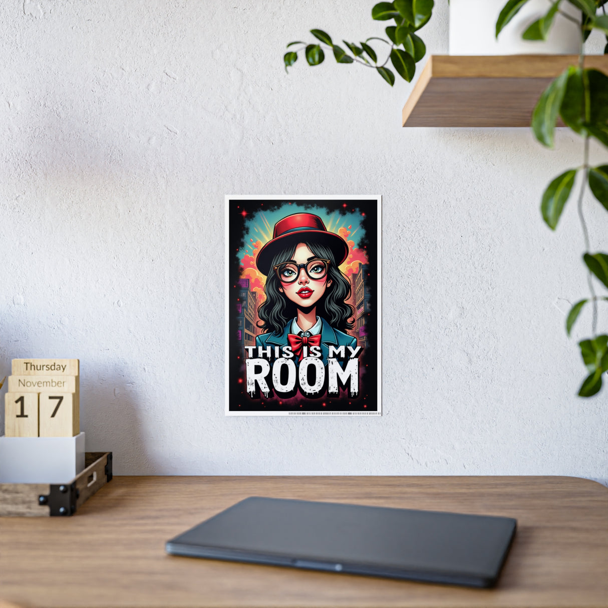 This Is My Room Poster — Retro Girl Gloss Wall Art