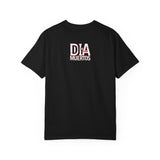 Día de los Muertos Skull T-Shirt. Colorful Sugar Skull Day of the Dead Tee Print Front and Back