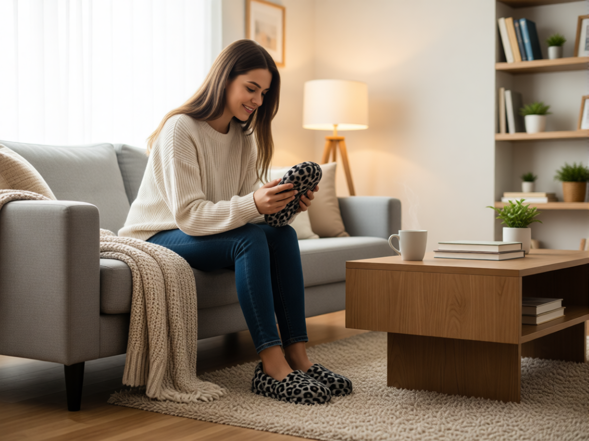 Slippers, Animal Print Size M. 5 x Pack. Travel, Emergency Relief, Shelters.