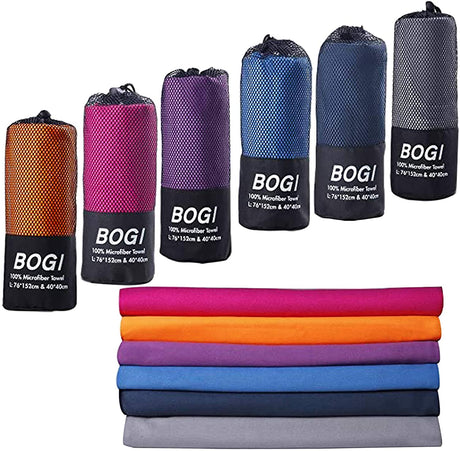 Microfiber Travel Sports Towel-Quick Dry, Soft Lightweight, Absorbent, Compact Towel for Camping Gym Beach Bath Yoga Swimming Backpacking (M:40''X20''-Purple)