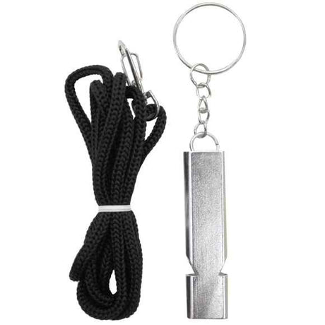 Emergency Whistle. Metal with lanyard.  Hiking, Camping, Outdoor Adventures, Car Emergency, Emergency Kit