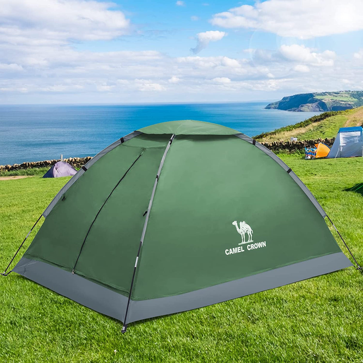 2/3/4 Person Camping Tent with Removable Rain Fly, Easy Setup Outdoor Tents Water Resistant Lightweight Portable for Family Backpacking Camping Hiking Traveling
