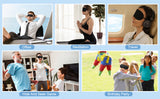 50 Pcs Eye Mask Blindfold Eye Cover. Adjustable Strap Individually Wrapped. Rest, Sleep, Travel Mask unisex (Black).