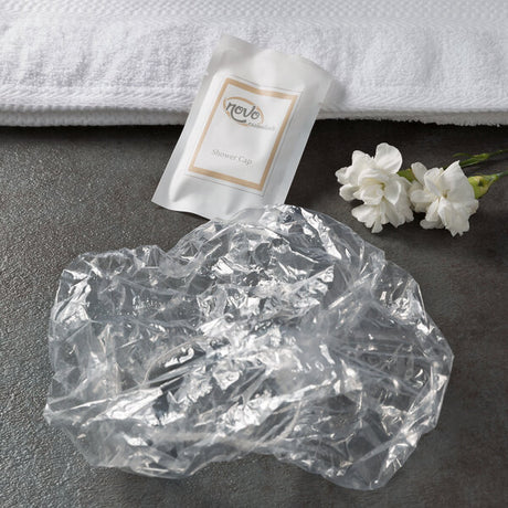 Shower Cap - 100 pack. Resort, B&B, hotel, motel room, donation, and more